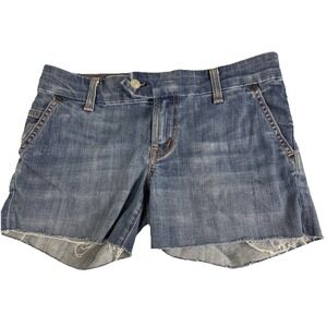 Citizens Of Humanity Low Rise Cut-Off Denim Shorts Size 26 Blue Jeans